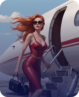 Wonaco Casino | Wonaco elite player boarding a jet
